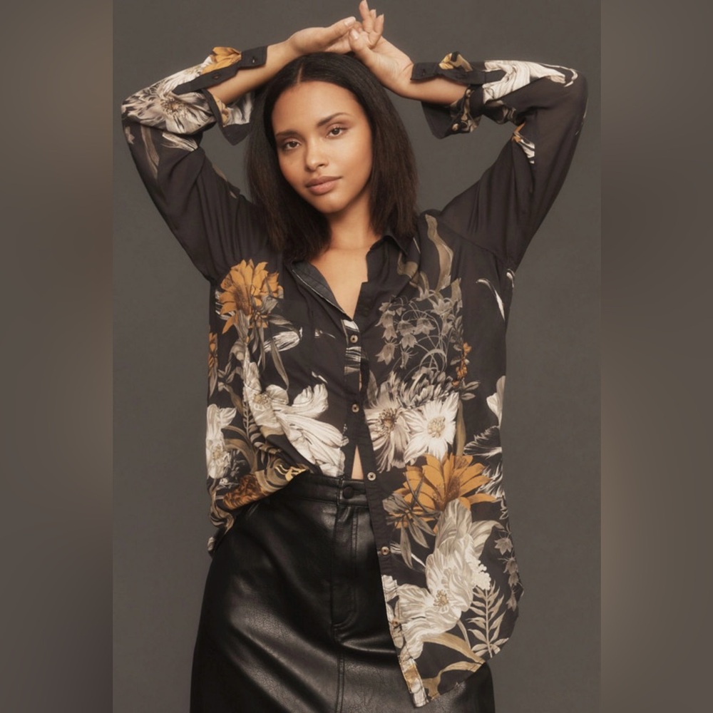EUC Anthropologie Pilcro Romy Relaxed Buttondown, sz 2X